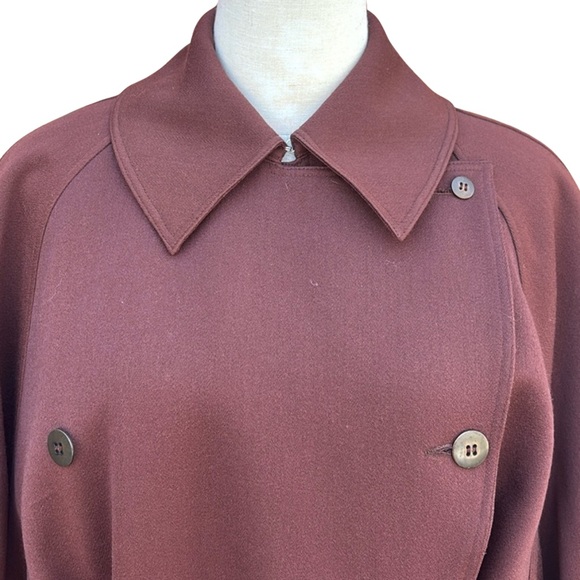 Azzedine Alaïa 1987 Rare Vintage Oversized Belted Wool Coat Brown/Purple - Picture 8 of 13